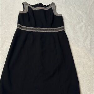 White House Black Market Black and Gray Dress